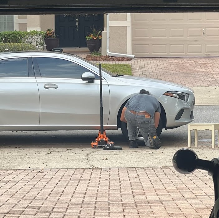 Completed tire change by Mobile Fix a Flat